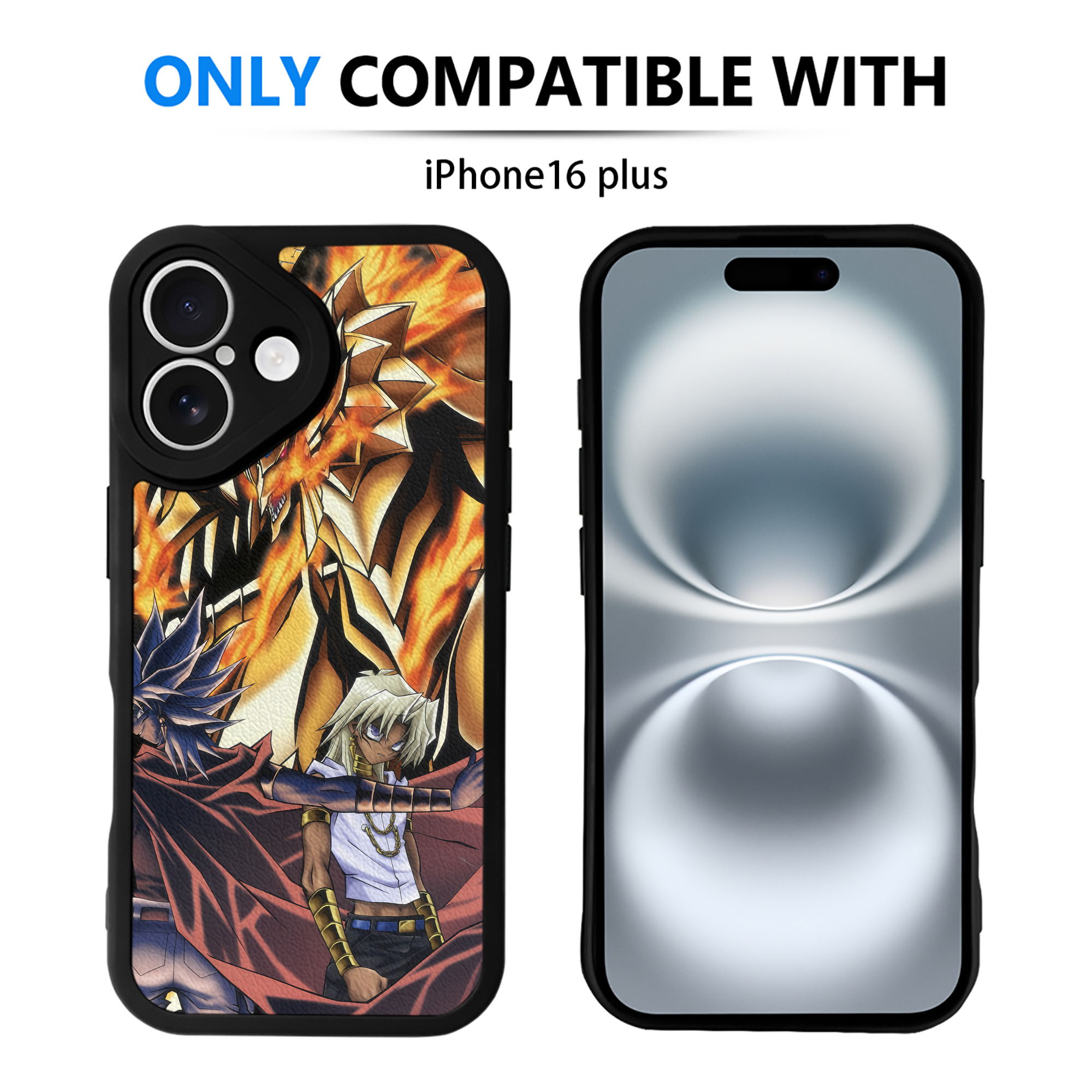 （画像用） 遊☆戯☆王 Yu-Gi-Oh! 【iPhone 16シリーズ対応】シリコンスマホケース（レザー調） 材質：シリコン